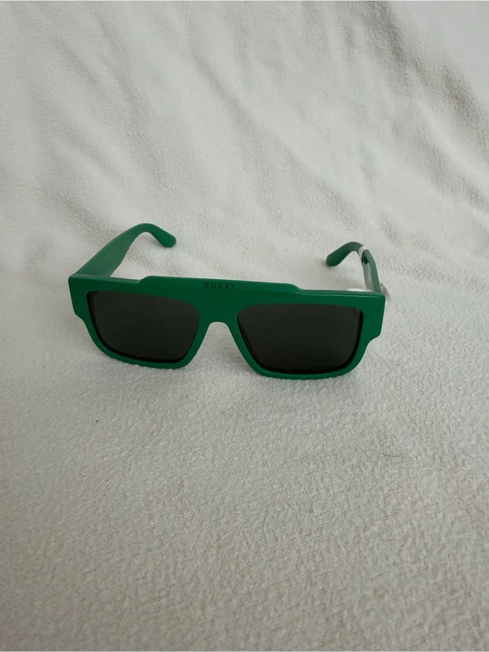 Gucci Green Rectangular Sunglasses